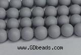 CSB1690 15.5 inches 4mm round matte shell pearl beads wholesale