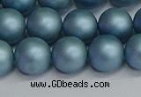 CSB1714 15.5 inches 12mm round matte shell pearl beads wholesale