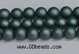 CSB1720 15.5 inches 4mm round matte shell pearl beads wholesale