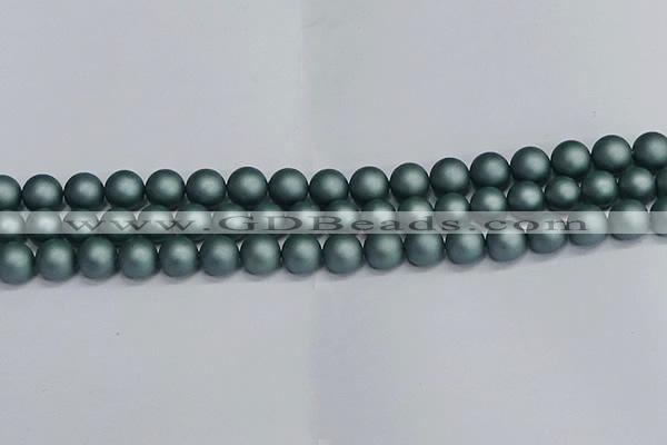 CSB1723 15.5 inches 10mm round matte shell pearl beads wholesale