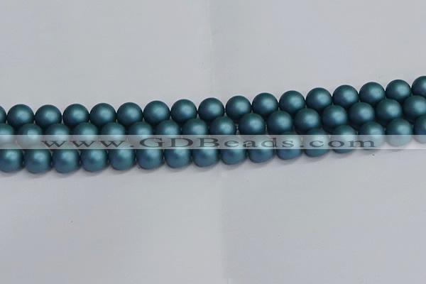 CSB1733 15.5 inches 10mm round matte shell pearl beads wholesale