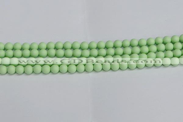 CSB1741 15.5 inches 6mm round matte shell pearl beads wholesale