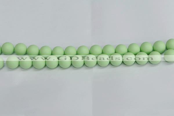 CSB1744 15.5 inches 12mm round matte shell pearl beads wholesale