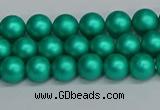 CSB1750 15.5 inches 4mm round matte shell pearl beads wholesale