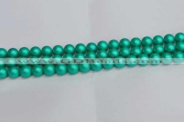 CSB1753 15.5 inches 10mm round matte shell pearl beads wholesale