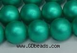 CSB1755 15.5 inches 14mm round matte shell pearl beads wholesale