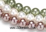 CSB19 16 inches 12mm round shell pearl beads Wholesale