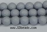 CSB1931 15.5 inches 6mm faceted round matte shell pearl beads