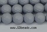 CSB1933 15.5 inches 10mm faceted round matte shell pearl beads