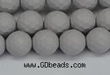 CSB1943 15.5 inches 10mm faceted round matte shell pearl beads