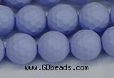 CSB1963 15.5 inches 10mm faceted round matte shell pearl beads