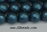 CSB1982 15.5 inches 8mm faceted round matte shell pearl beads