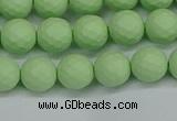 CSB1991 15.5 inches 6mm faceted round matte shell pearl beads