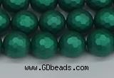 CSB2002 15.5 inches 8mm faceted round matte shell pearl beads