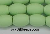 CSB2103 15.5 inches 10*14mm rice matte shell pearl beads