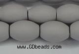 CSB2105 15.5 inches 10*14mm rice matte shell pearl beads