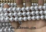 CSB2110 15.5 inches 8mm ball shell pearl beads wholesale