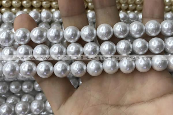 CSB2110 15.5 inches 8mm ball shell pearl beads wholesale