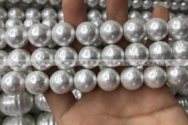 CSB2114 15.5 inches 16mm ball shell pearl beads wholesale