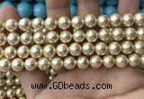 CSB2116 15.5 inches 8mm ball shell pearl beads wholesale