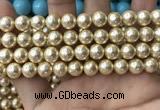 CSB2117 15.5 inches 10mm ball shell pearl beads wholesale