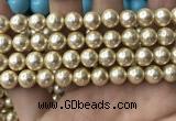 CSB2118 15.5 inches 12mm ball shell pearl beads wholesale