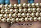 CSB2119 15.5 inches 14mm ball shell pearl beads wholesale