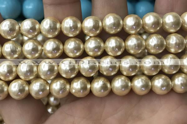 CSB2119 15.5 inches 14mm ball shell pearl beads wholesale