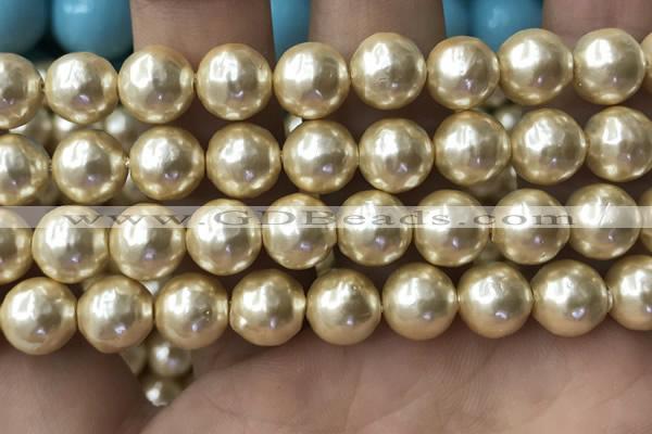 CSB2120 15.5 inches 16mm ball shell pearl beads wholesale