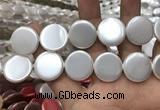 CSB2144 15.5 inches 30mm coin shell pearl beads wholesale