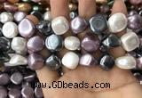 CSB2157 15.5 inches 14*14mm - 15*15mm baroque mixed shell pearl beads