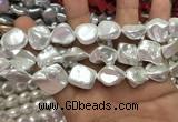 CSB2160 15.5 inches 16*16mm - 18*20mm baroque shell pearl beads