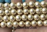 CSB2188 15.5 inches 18mm ball shell pearl beads wholesale