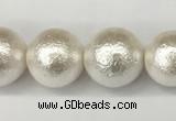 CSB2204 15.5 inches 12mm round wrinkled shell pearl beads wholesale