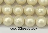 CSB2211 15.5 inches 6mm round wrinkled shell pearl beads wholesale