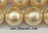 CSB2226 15.5 inches 16mm round wrinkled shell pearl beads wholesale