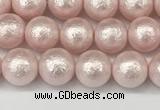 CSB2231 15.5 inches 6mm round wrinkled shell pearl beads wholesale