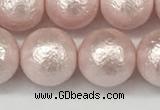 CSB2234 15.5 inches 12mm round wrinkled shell pearl beads wholesale