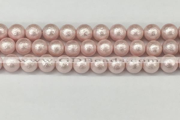 CSB2234 15.5 inches 12mm round wrinkled shell pearl beads wholesale