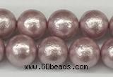 CSB2242 15.5 inches 8mm round wrinkled shell pearl beads wholesale