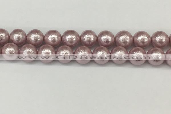 CSB2246 15.5 inches 16mm round wrinkled shell pearl beads wholesale