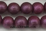 CSB2253 15.5 inches 10mm round wrinkled shell pearl beads wholesale