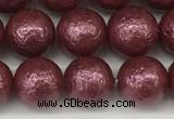 CSB2262 15.5 inches 8mm round wrinkled shell pearl beads wholesale