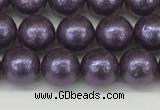 CSB2270 15.5 inches 4mm round wrinkled shell pearl beads wholesale