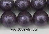 CSB2273 15.5 inches 10mm round wrinkled shell pearl beads wholesale