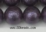 CSB2275 15.5 inches 14mm round wrinkled shell pearl beads wholesale