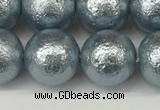 CSB2284 15.5 inches 12mm round wrinkled shell pearl beads wholesale