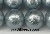 CSB2286 15.5 inches 16mm round wrinkled shell pearl beads wholesale