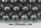 CSB2290 15.5 inches 4mm round wrinkled shell pearl beads wholesale