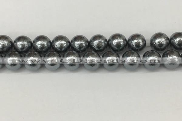 CSB2296 15.5 inches 16mm round wrinkled shell pearl beads wholesale